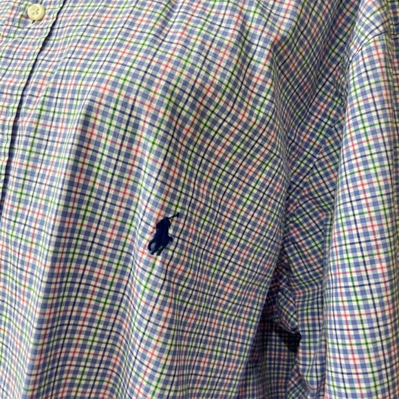 POLO RALPH LAUREN BUTTON DOWN LONG SLEEVE SHIRT XXL 100%COTTON - Picture 12 of 14